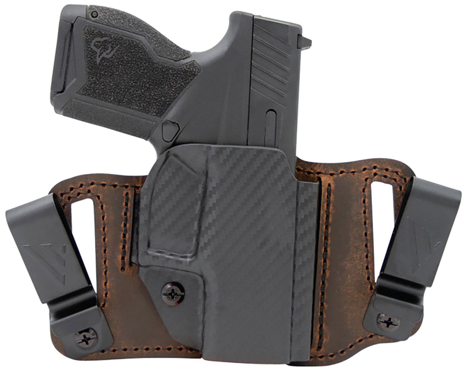 Versacarry VERSACARRY Insurgent Deluxe Brown Belt Clip Fits Glock 19 RH