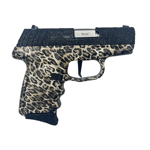 SCCY INDUSTRIES DVG1 9mm 31 101 Pistol  Panther Black  Leopard Grips