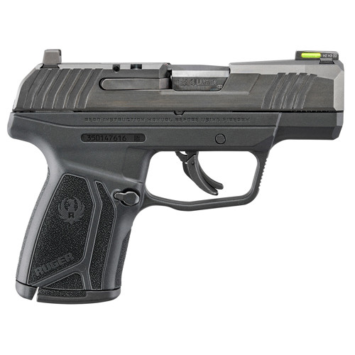 RUGER MAX9 9mm 32 10rd Pistol w Fiber Optic Sights  Black