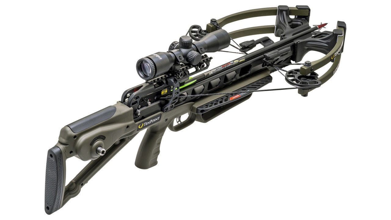 TENPOINT VENOM X ACUslide Crossbow Package w/ Pro View 400 Scope | Moss Green