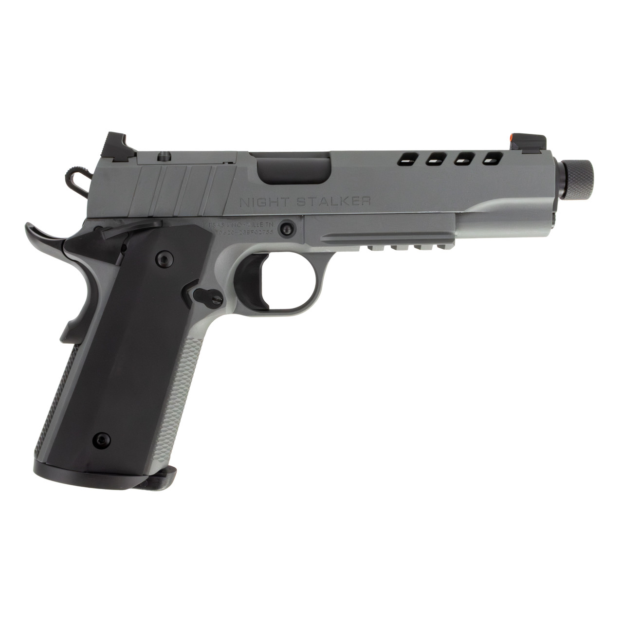 Tisas 1911 Night Stalker SF, 10MM, 5.00″ Barrel, 8 Rds, Platinum Gray Cerakote – 723551445402