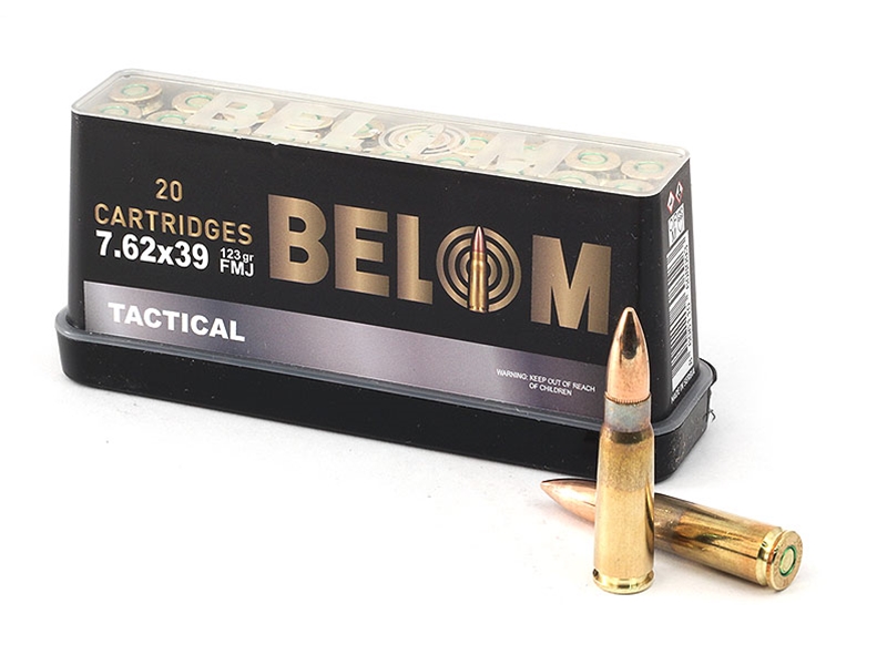 Belom BELOM 7.62x39 123gr Full Metal Jacket Brass Ammunition | 20 Rounds