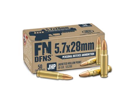 Fn 10700029 Dfns SS200 5.7x28mm 30 GR Jacketed Hollow Point JHP 500RD Case