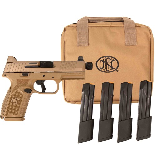 FN AMERICA FN 509 Midsize Tactical 9mm 45 15rd x1  24rd x4 w Threaded Barrel  FDE