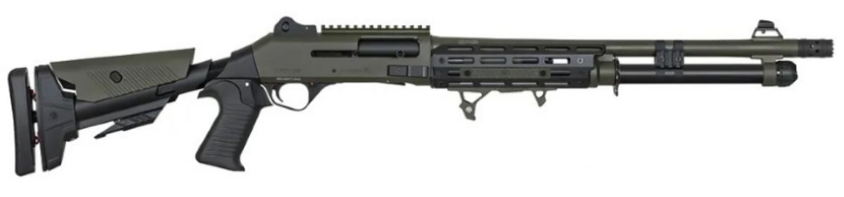 ORTHOS Raider S4 Tactical 12 Gauge 3" 18.5" 6+1 Semi-Auto Shotgun - M-LOK | OD Green