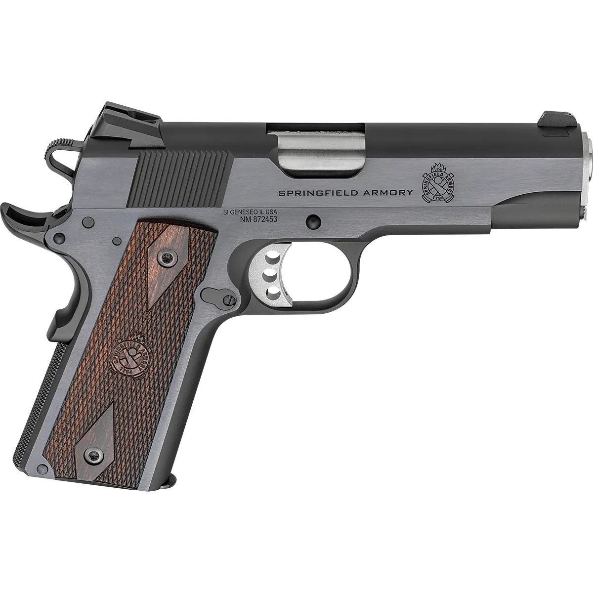 SPRINGFIELD ARMORY 1911 Garrison 45ACP 4.25" 7rd Pistol | Blued w/ Thinline Wood Grips