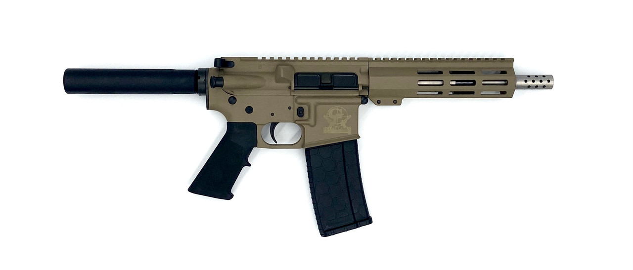 GREAT LAKES FIREARMS AR-15 223 Wylde 7.5″ 30rd Pistol w/ No Brace | FDE