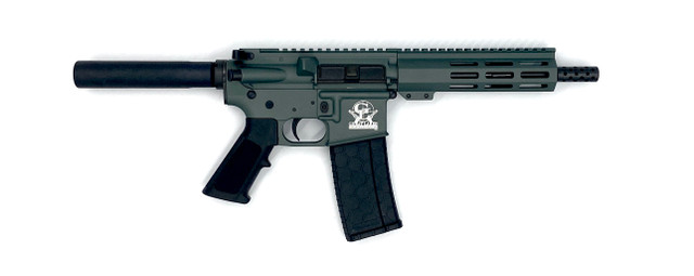 GREAT LAKES FIREARMS AR-15 223 Wylde 7.5″ 30rd Pistol w/ No Brace | Charcoal Green