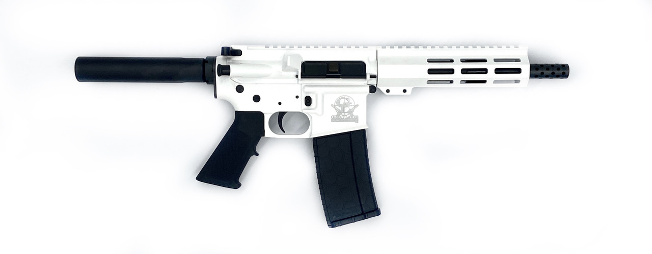 GREAT LAKES FIREARMS AR-15 223 Wylde 7.5″ 30rd Pistol w/ No Brace | White