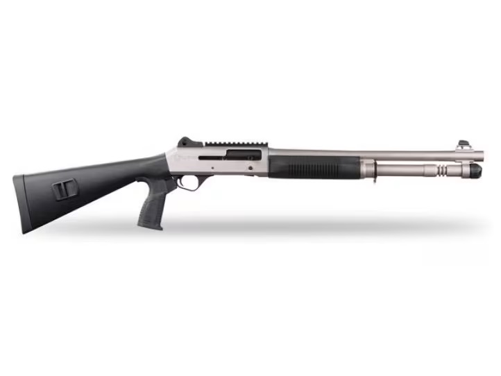 PANZER ARMS M4 Marine Grade Tactical 12 Gauge 3" 18.5" 5rd Semi-Auto Shotgun | Nickel