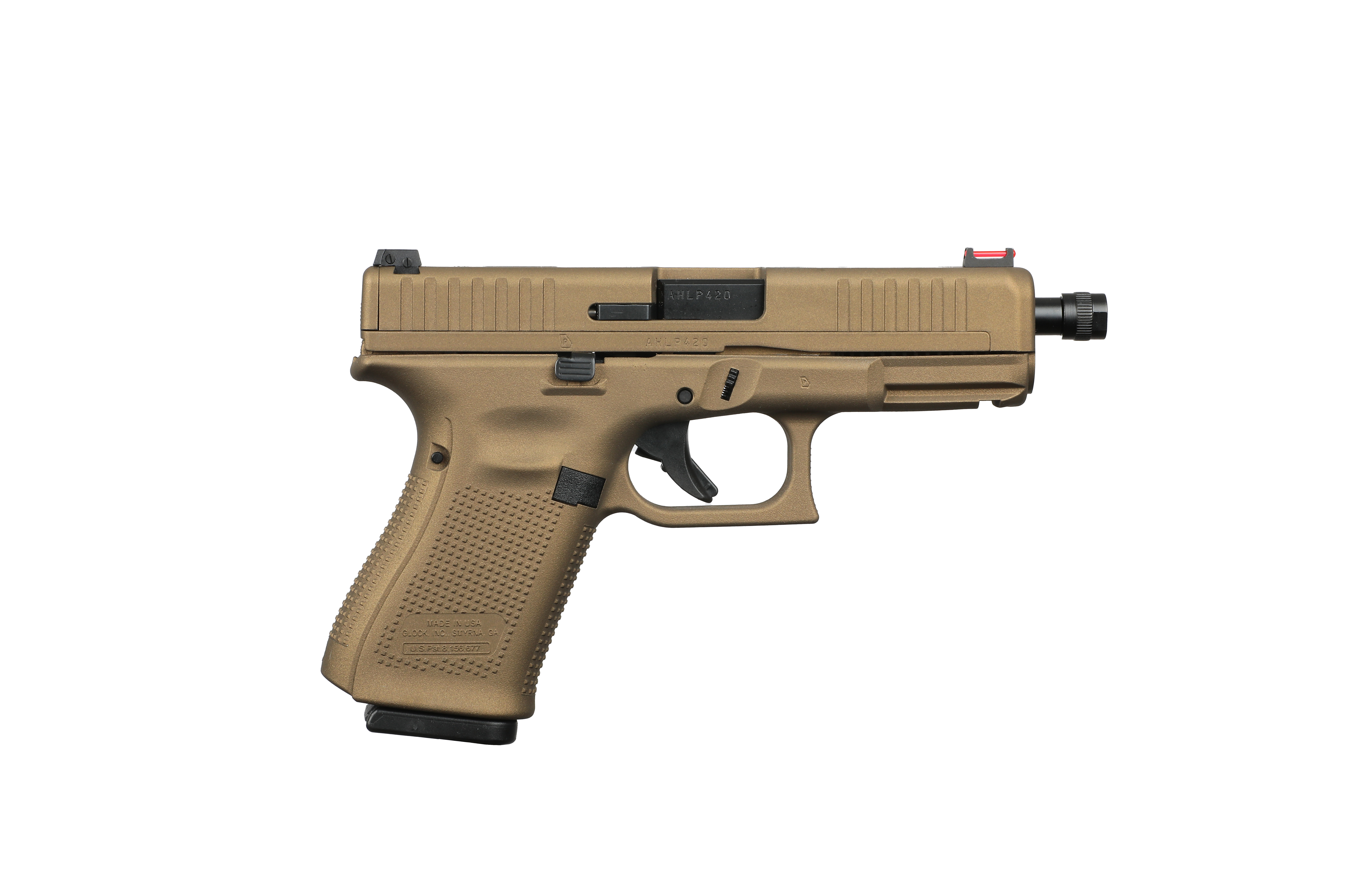 Glock GLOCK G44 22LR 4.02" 10rd Pistol w/ Threaded Barrel & Fiber Optic Sights | Burnt Bronze
