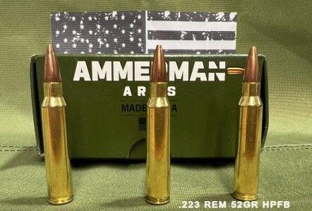 Ammerman Arms AMMERMAN ARMS 223 Rem 52gr HPFB Ammunition | 20 Rounds