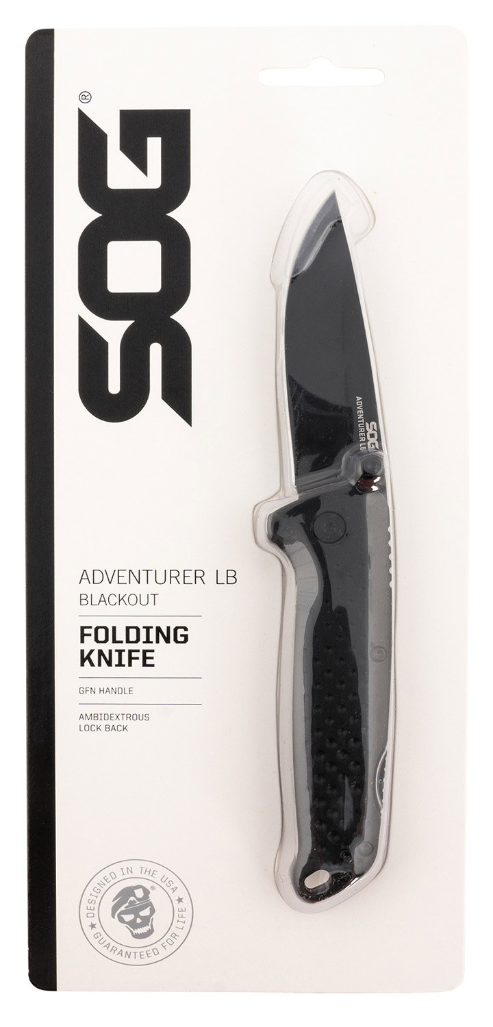 SOG Knives Tellus FLK Folding Knife Gray – 3.65″ Plain Clip Point Blade
