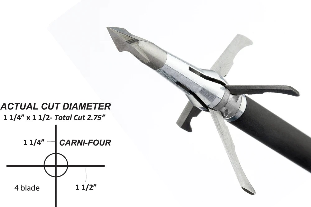 Grim Reaper Broadheads GRIM ERAPER BROADHEADS Pro Series 4-Blade 100gr 1-1/2"-1-1/4" Broadhead | 3 Pack