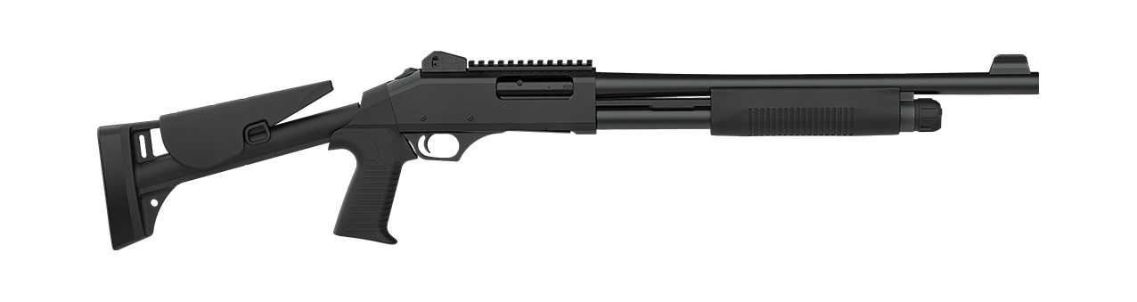 DICKINSON TAC4-ST 12 Gauge 3" 18.5" 5rd Pump Shotgun | Black Synthetic w/ Adjustable Comb