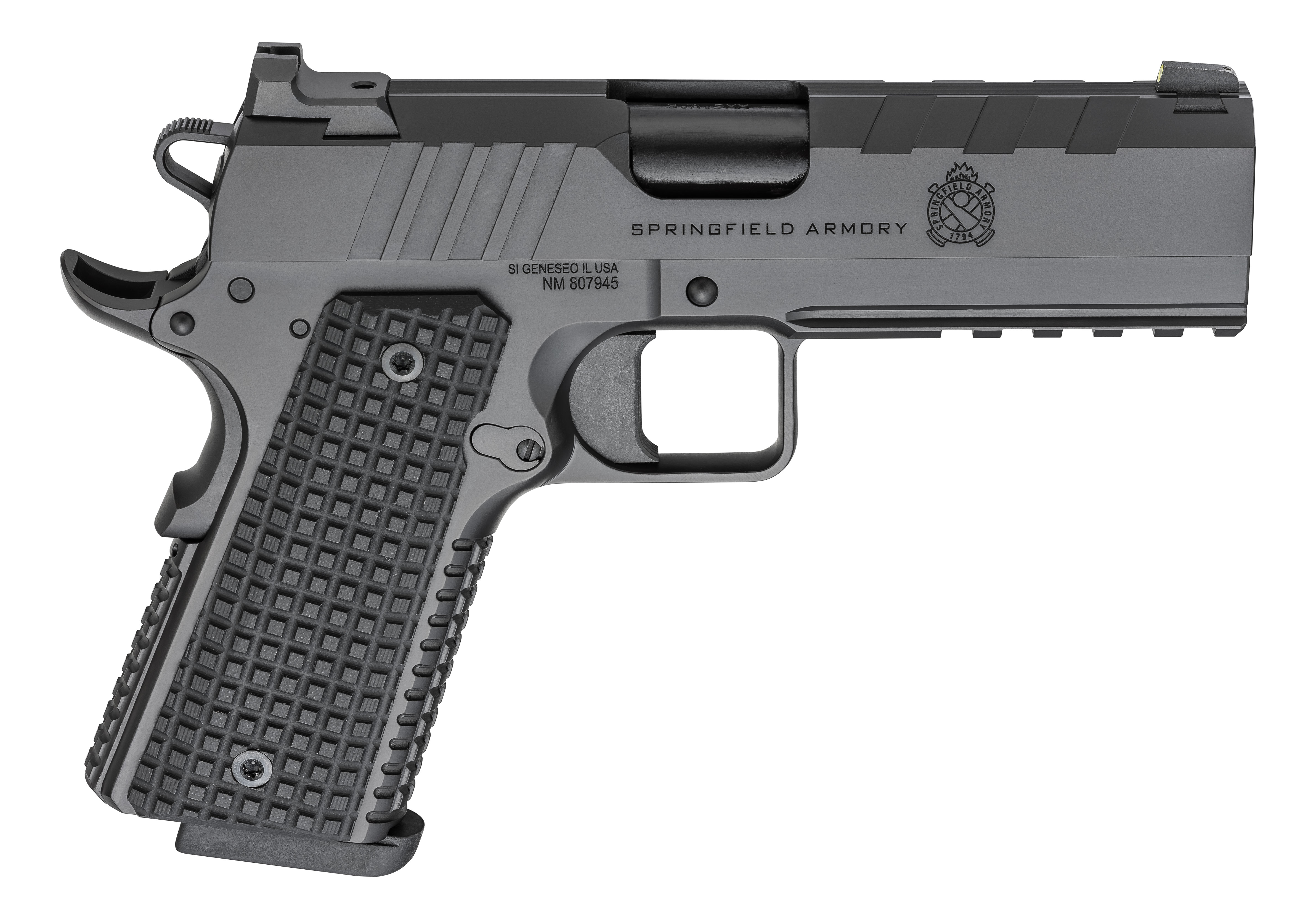SPRINGFIELD ARMORY 1911 Emissary 9mm 4.25" 9rd Pistol w/ Night Sights | Black + VZ G10 Grips