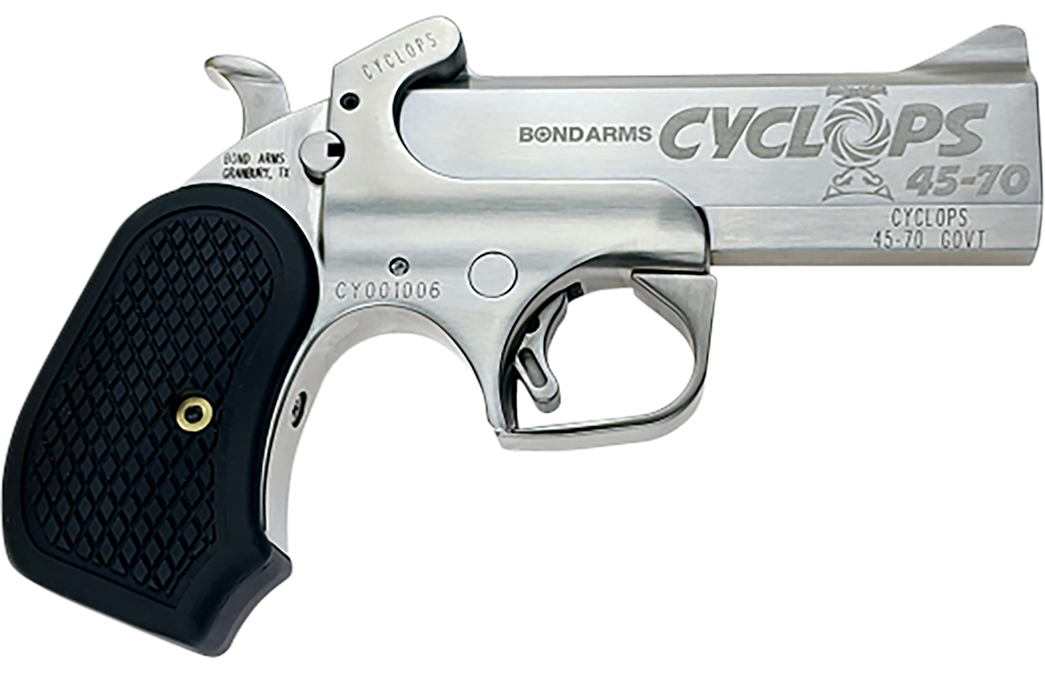 BOND ARMS Cyclops 45-70 Govt 4.25" 1rd - Stainless / Black