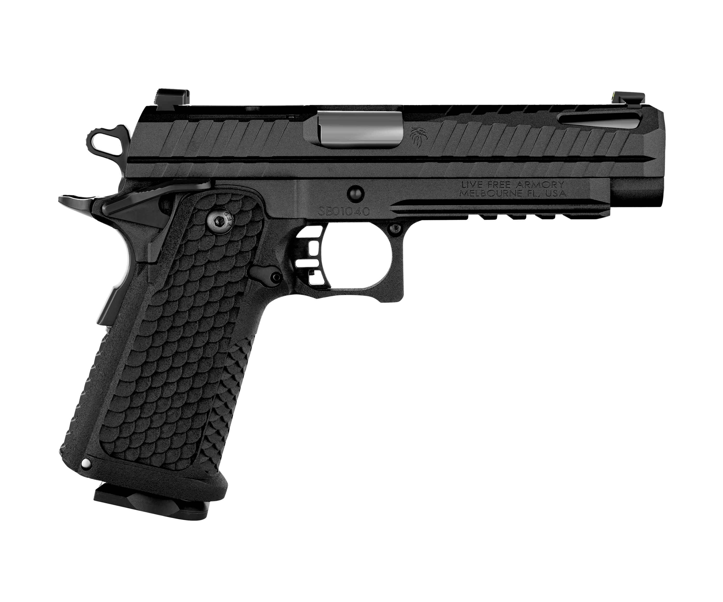 LIVE FREE ARMORY Apollo 11 Full Size 9mm 4.9″ 17rd Optic Ready Pistol | Elite Black