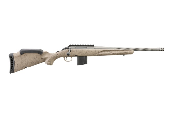 RUGER American Gen II Ranch 6.5 Grendel 16.1" 10rd Bolt Rifle w/ Spiral Fluted Barrel | FDE Splatter
