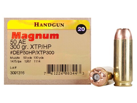 Magnum Research MAGNUM RESEARCH 50 AE 300gr Hornady XTP Jacketed Hollow Point Ammunition | 20 Rounds