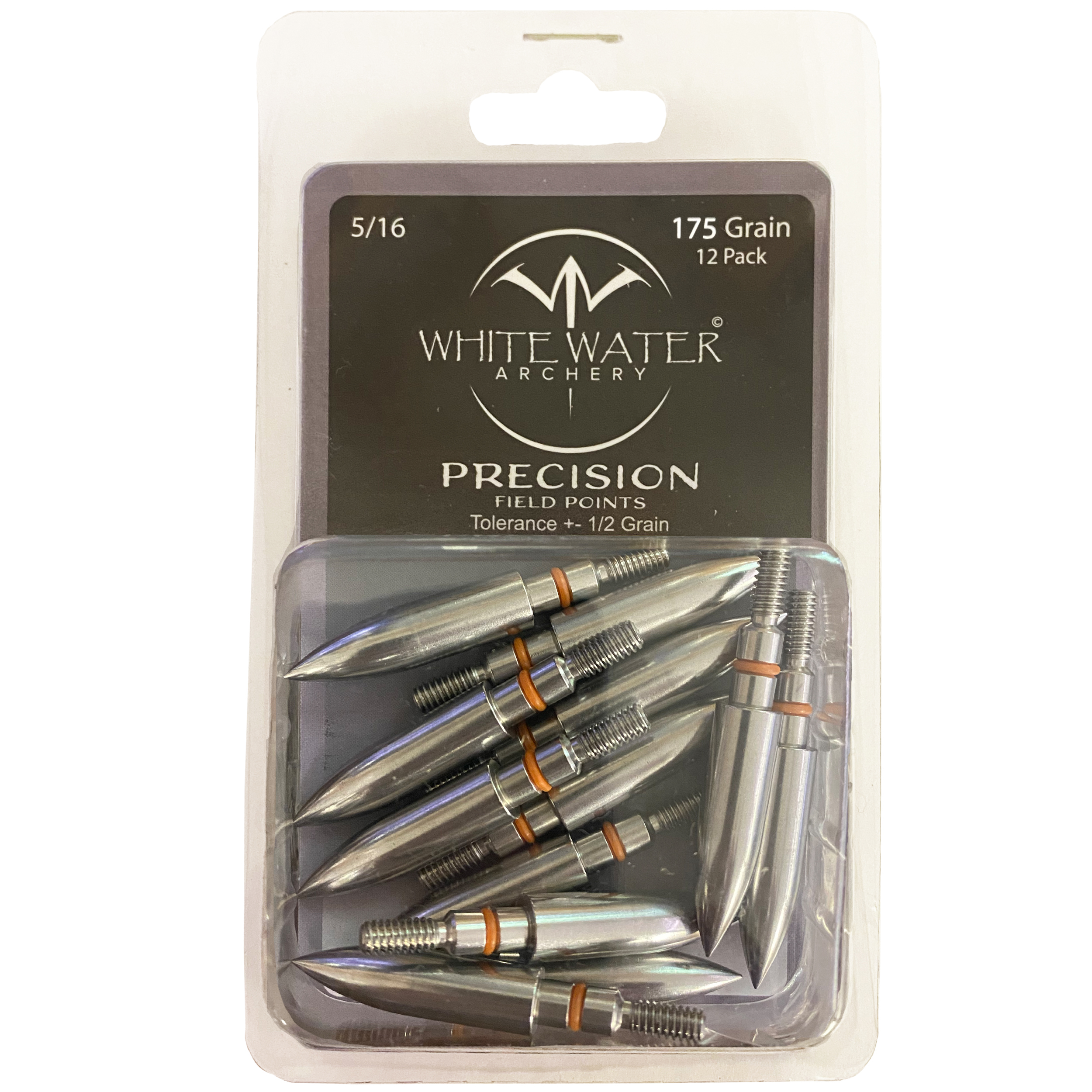 White Water Archery WHITEWATER ARCHERY Precision Field Points 5/16" 175gr, 12 Pack