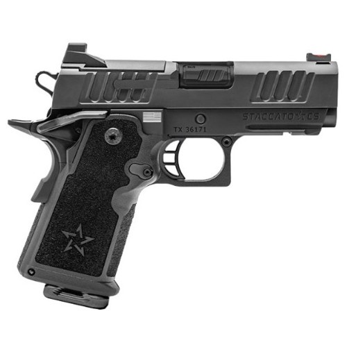 STACCATO CS 9mm 35 16rd Optic Ready Pistol  DLC Barrel  Black TacTexture