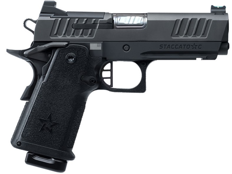 STACCATO C Optic Ready 9mm 4" 17rd Flat Trigger - Black