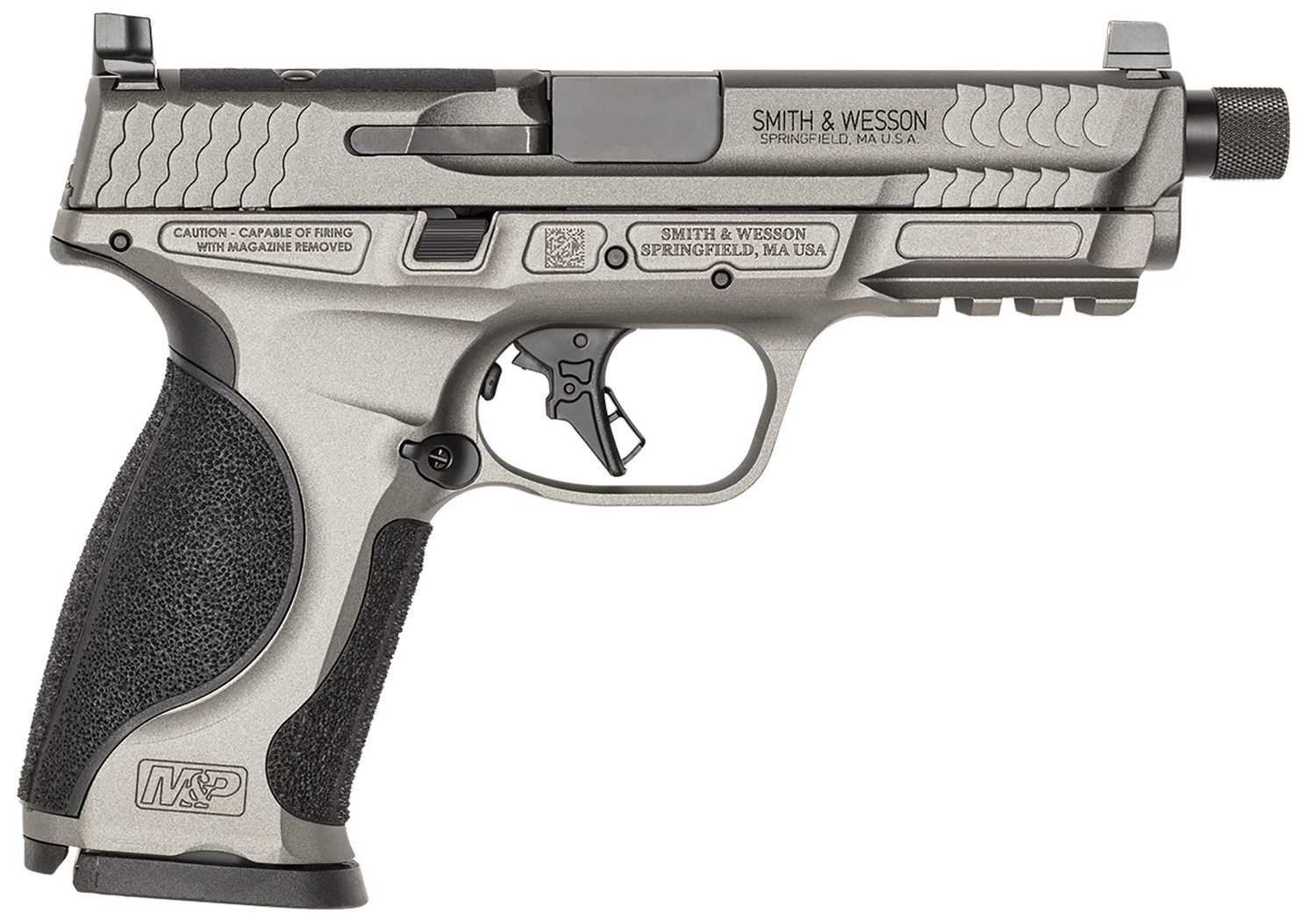 SMITH & WESSOM M&P9 M2.0 Metal 9mm 4.63" 17rd Optic Ready Pistol + Threaded Barrel | Grey Aluminum