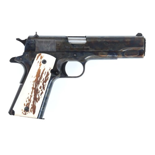 CNC FIREARMS 1911 Vintage Limited Edition 45 ACP 5 71 Pistol  Case Hardened  Stag Grips