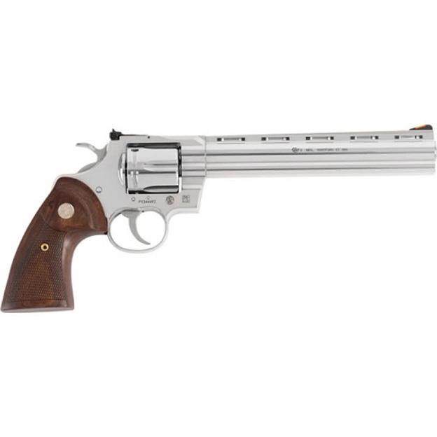 COLT Python 357 Mag / 38 Special 8" 6rd Revolver | Stainless w/ Walnut Target Grips