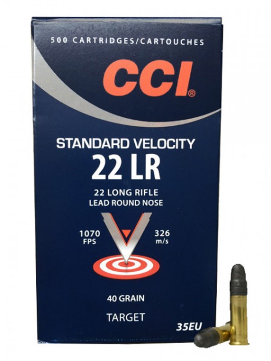 CCI CCI 22 LR Standard Velocity 40Gr LRN 500rd