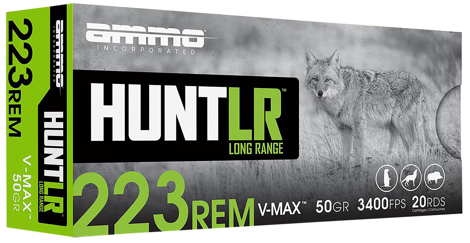 Ammo Inc Ammo Huntlr Amo 223 Rem 50GR V Max 20RD 10 Box Case