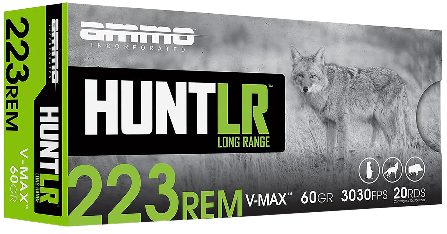 Ammo Inc AMMO 223 Rem 60Gr V-Max Hunt LR 20rd