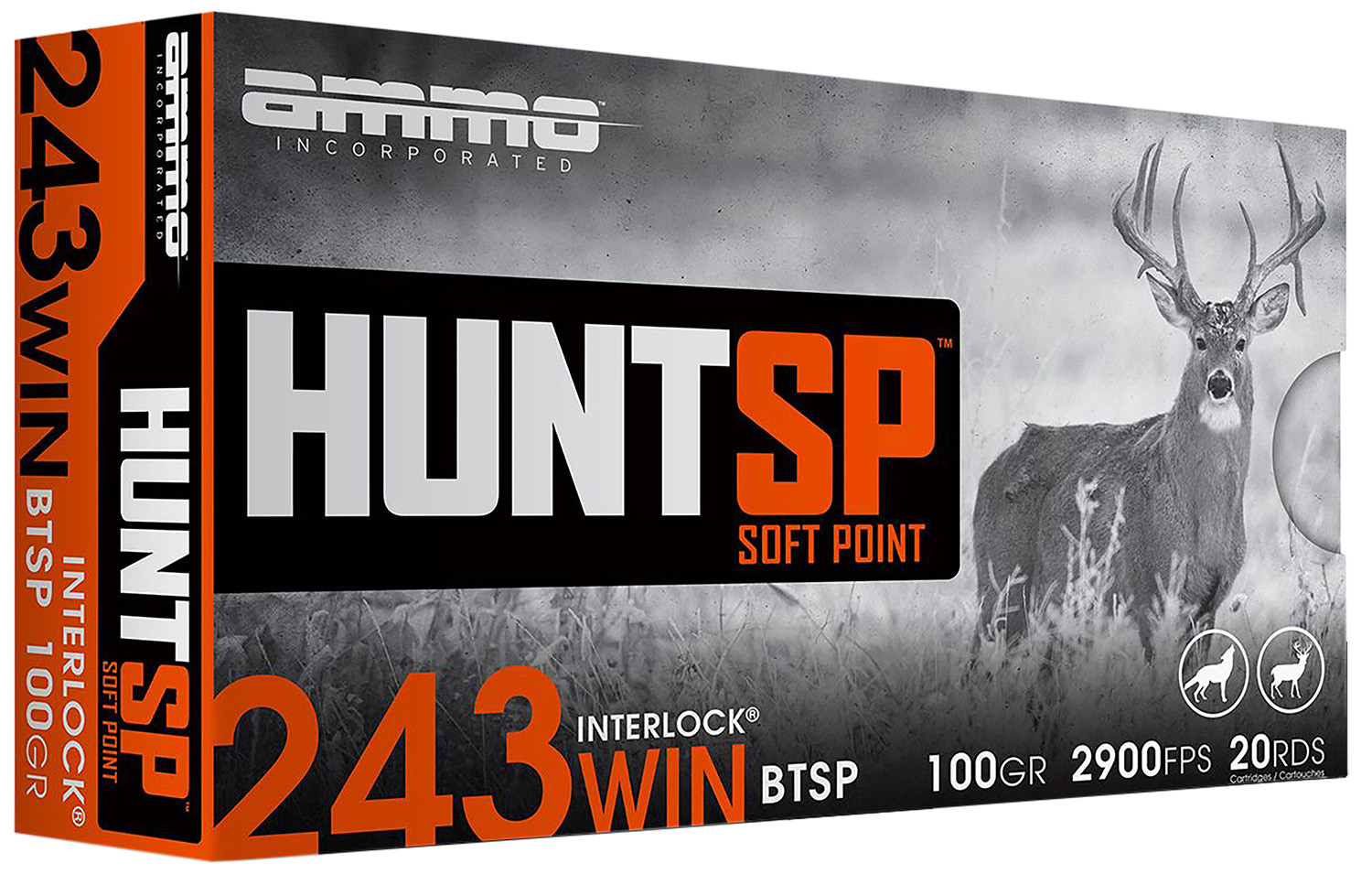 Ammo Inc AMMO 243 Win 100Gr Hunt SP 20rd