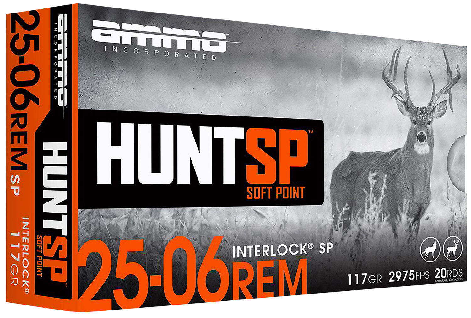 Ammo Inc AMMO 25-06 Rem 117Gr Hunt SP 20rd
