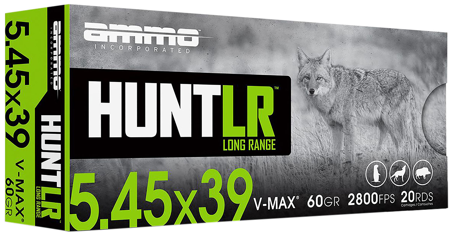 Ammo Inc AMMO 5.45 X 39mm 60Gr V-Max Hunt LR 20rd