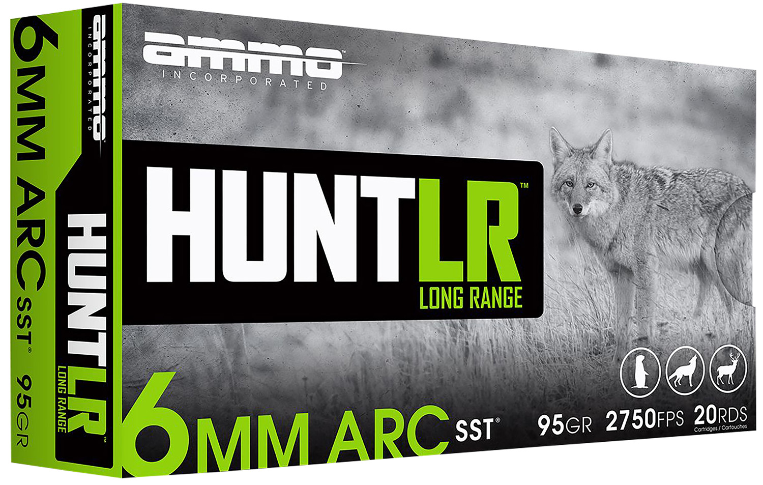Ammo Inc AMMO 6mm ARC 95Gr SST Hunt LR 20rd