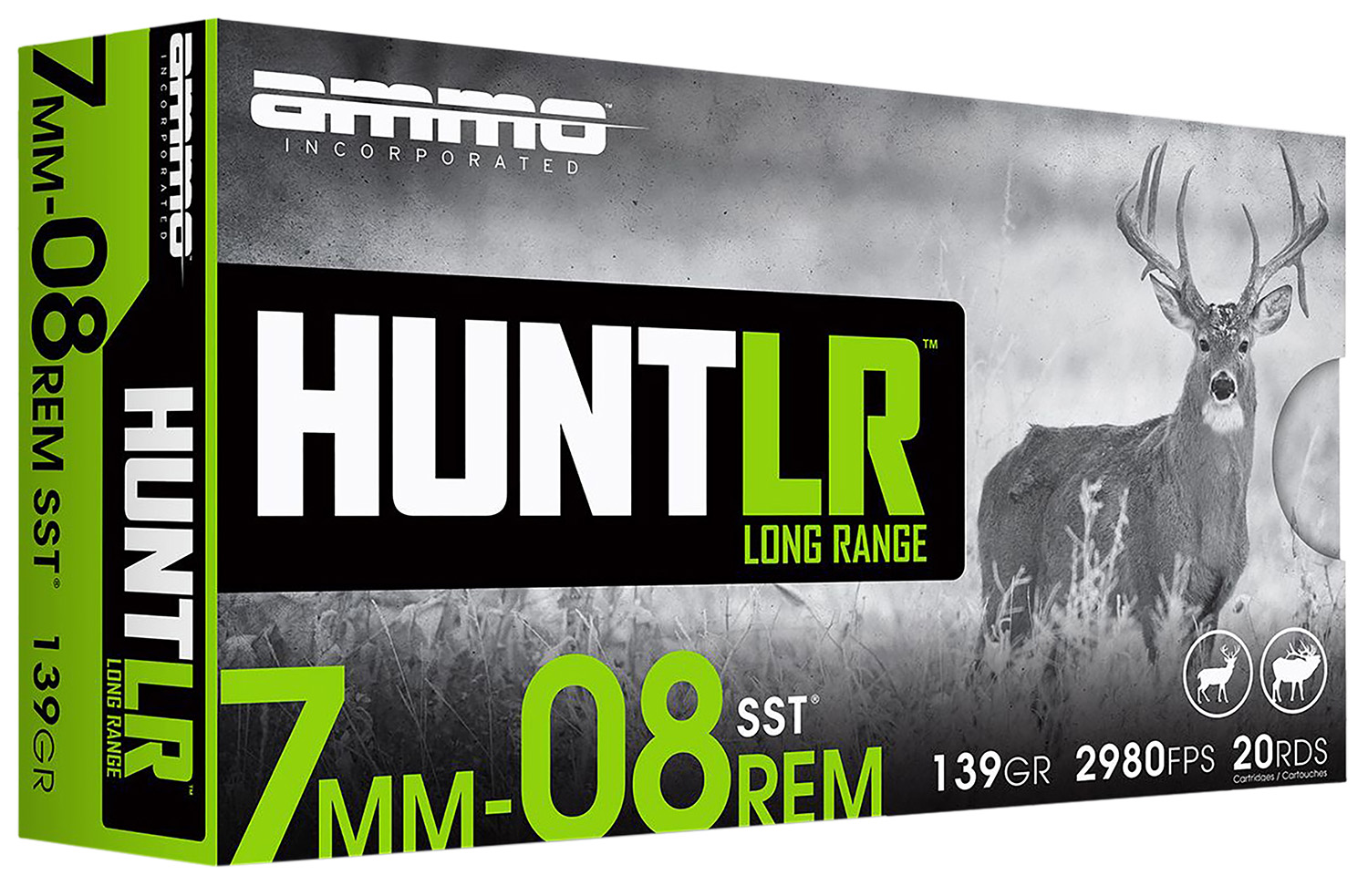 Ammo Inc AMMO 7mm-08 139Gr SST Hunt LR 20rd