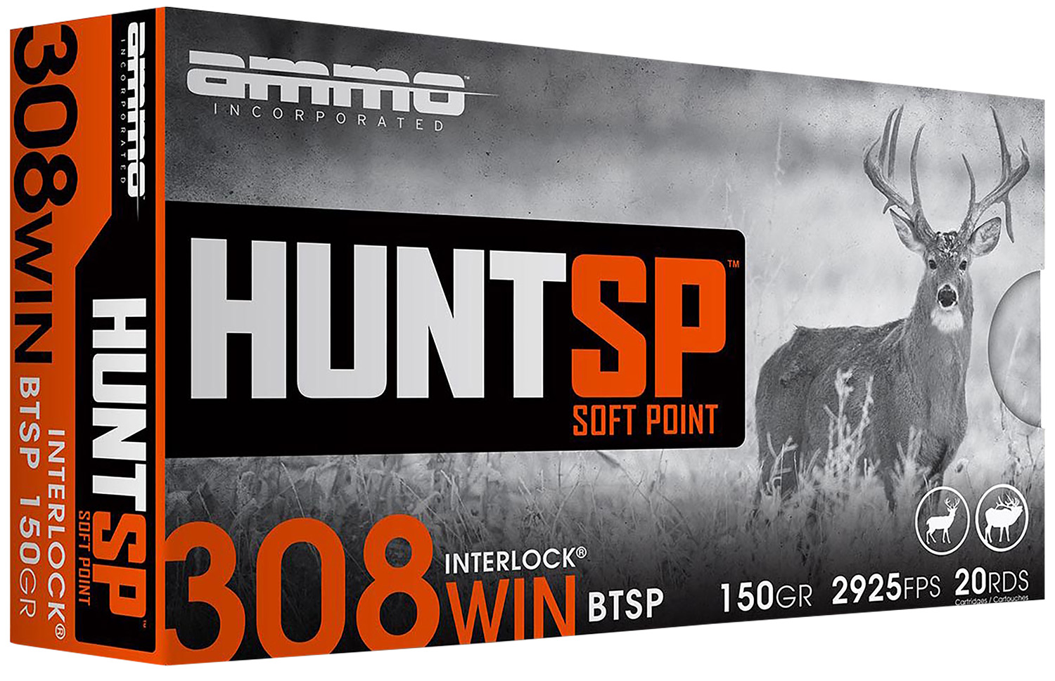 Ammo Inc Ammo Huntsp Amo 308 Win 150GR Interlock SP 20RD 10 Box Case
