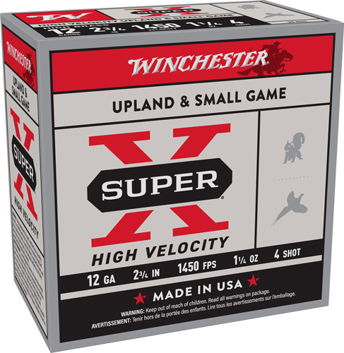 Winchester WINCHESTER AMMO 12Ga 2-3/4" #4 Super-X HS High Velocity 25rd