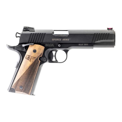 GFORCE ARMS Chronicle 1911 9mm 5 9rd Walnut Grips  Black