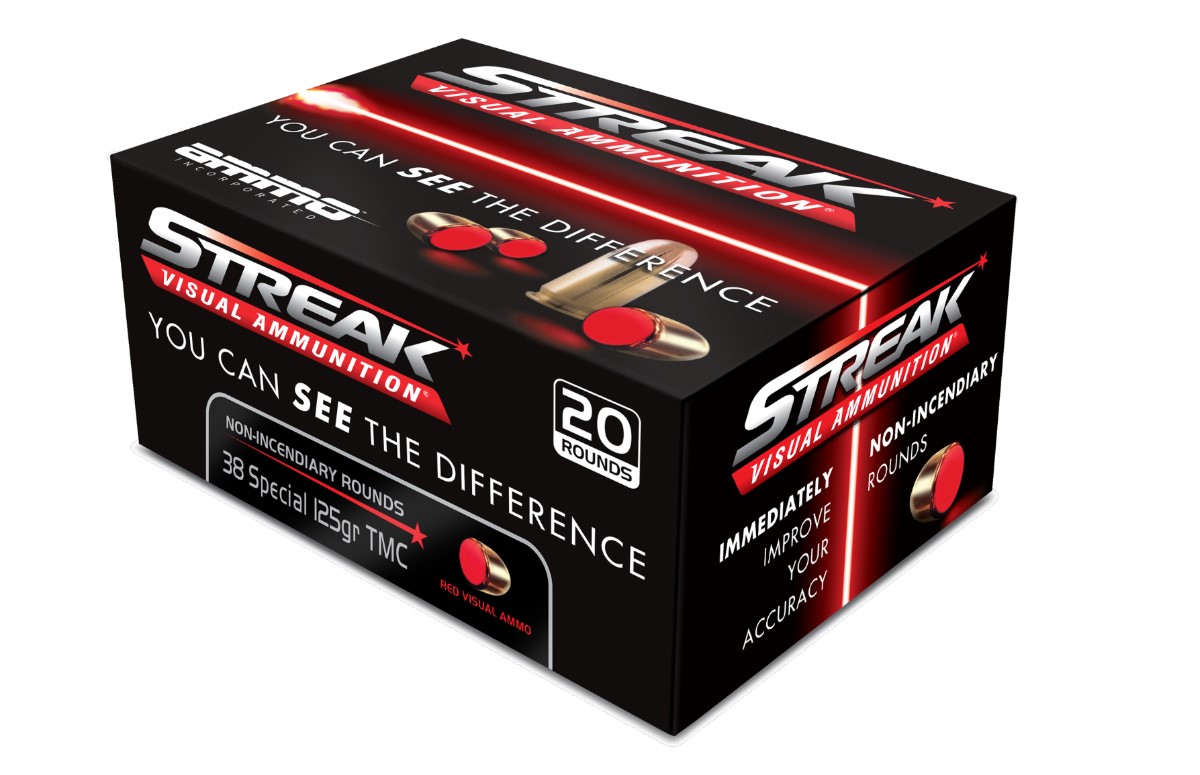 Ammo Inc AMMO 38 Spl Streak Visual RED 125Gr Total Metal 20rd