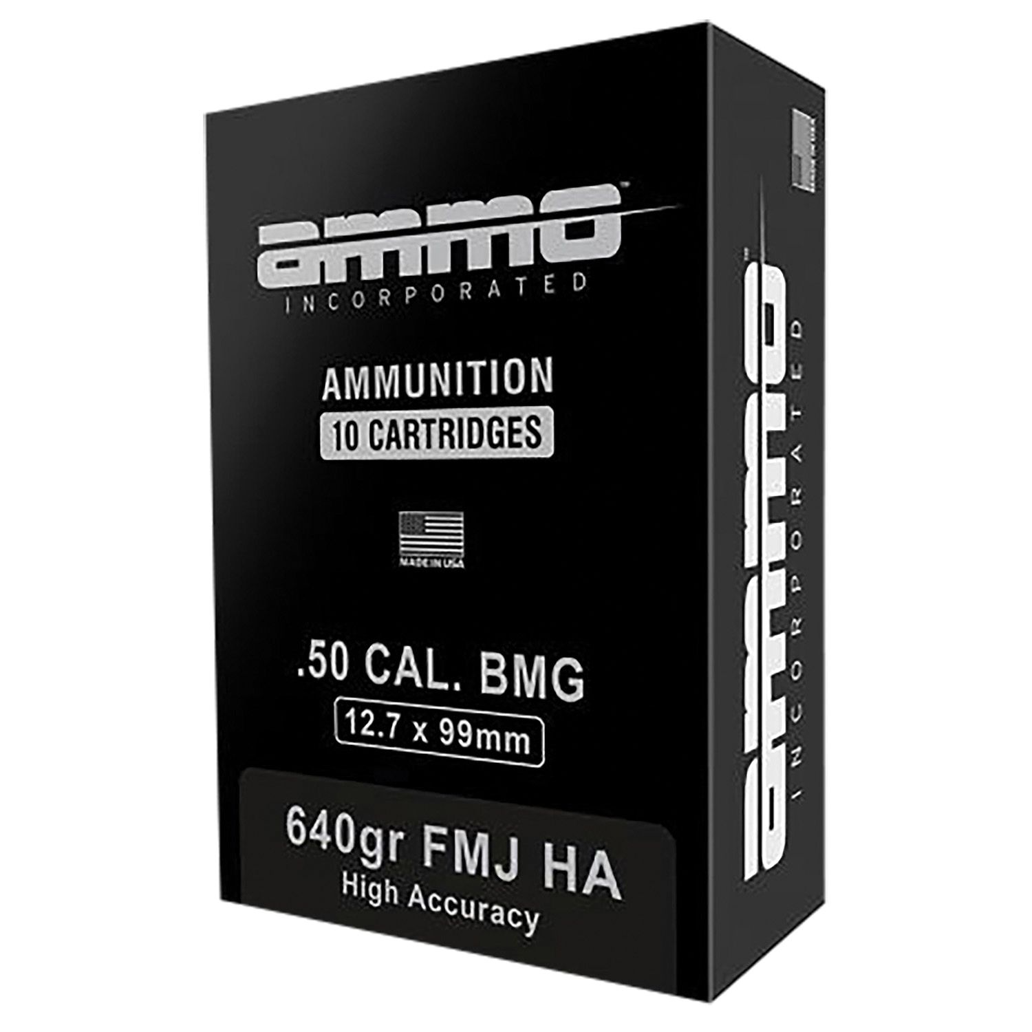 Ammo Inc AMMO 50 Cal Signature 640Gr Full Metal Jacket 10rd