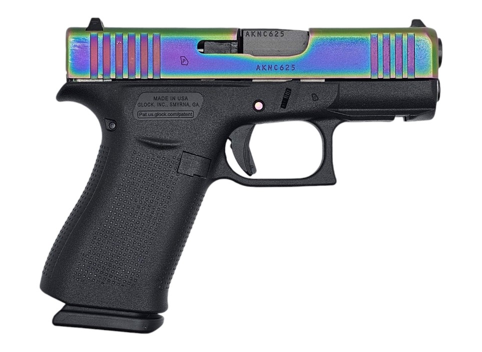 Glock GLOCK G43X 9mm 3.4" 10rd - RAINBOW PVD