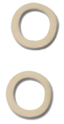 GrovTec US Inc GTHM64 Spacers Bulk Parts Packs White 48 Per Pack