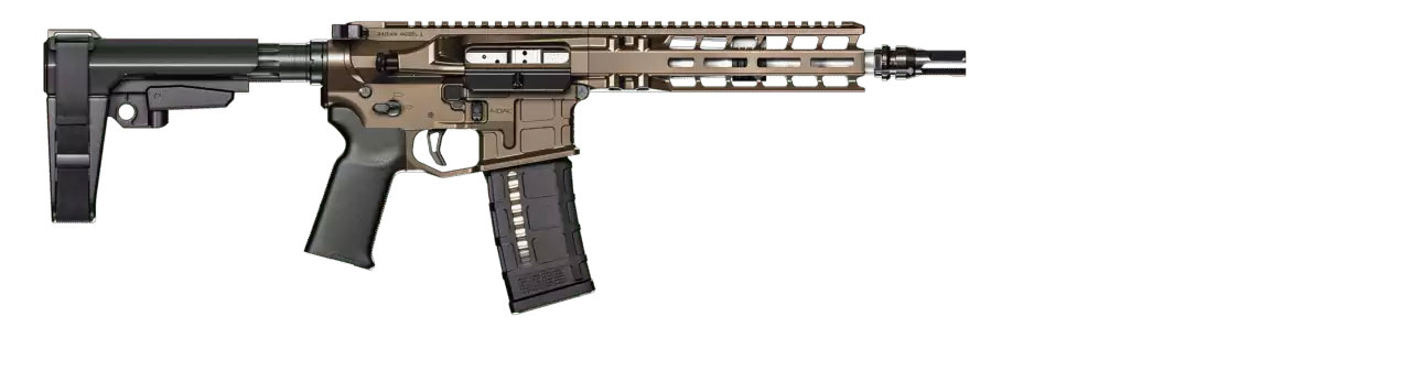Radian Model 1 9" 300 Black 1 in 5 Pistol Radian Brn