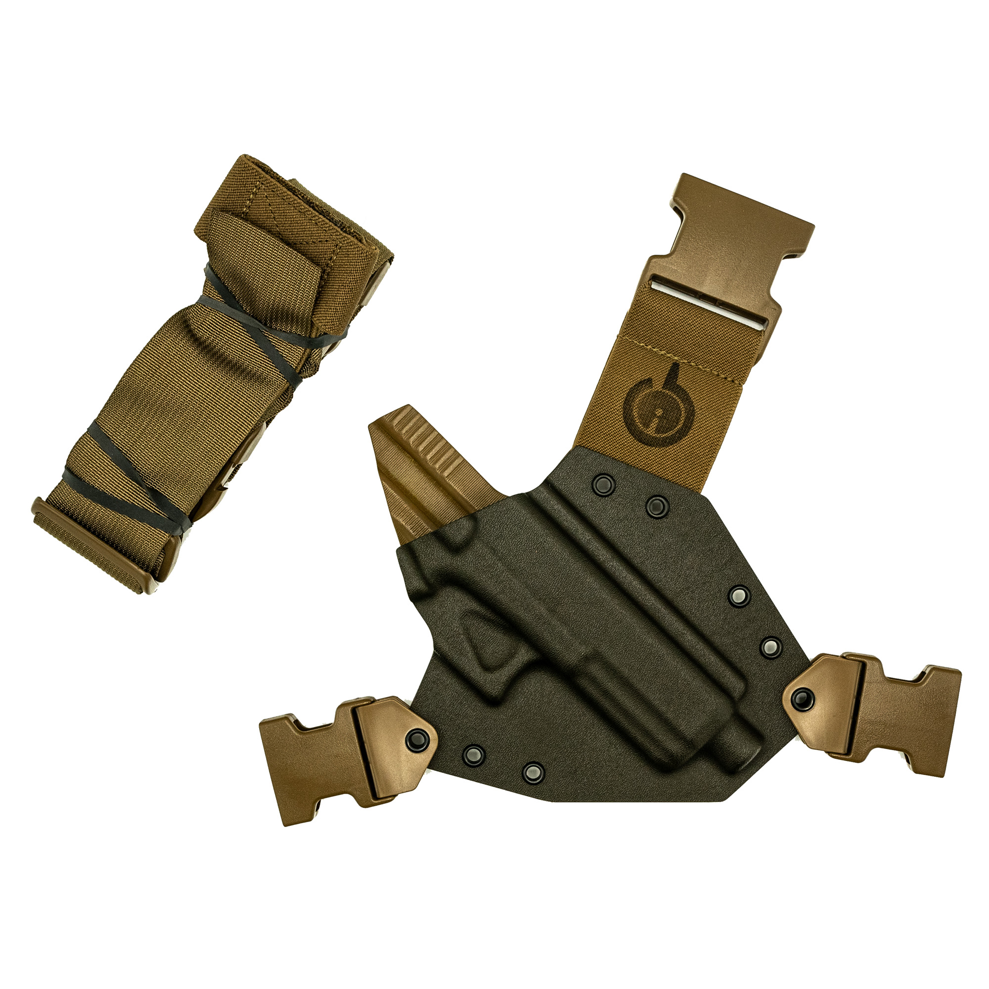 GunfightersINC GUNFIGHTERSINC Kenai Chest Holster for Gen 5 Glock 20/21 Gray RH