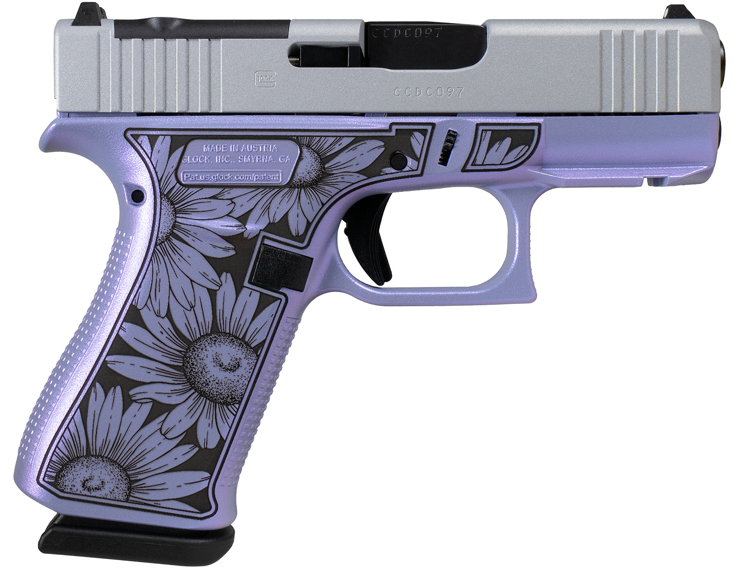 Glock GLOCK G43X 9mm 3.41" 10rd - Missy Daisy Purple