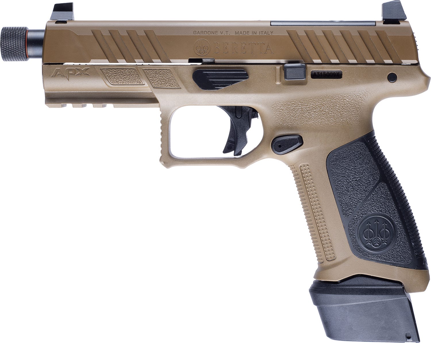 Beretta USA APX A1 Tactical 9mm Luger Pistol 4.80″ FDE JAXA1F921FDE
