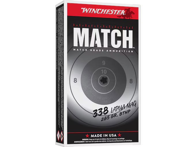 Winchester WINCHESTER AMMO 338 Lapua Mag 285 BTHP 20rd